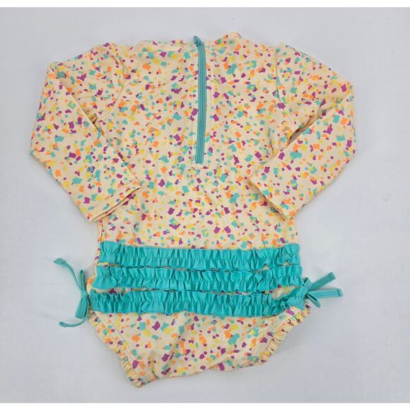 Ruffle Butts Confetti Rashguard Ruffle Suit - Picture 2 of 2